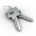 3d rendering of a two house keys
