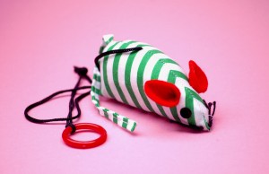 stripped toy mouse